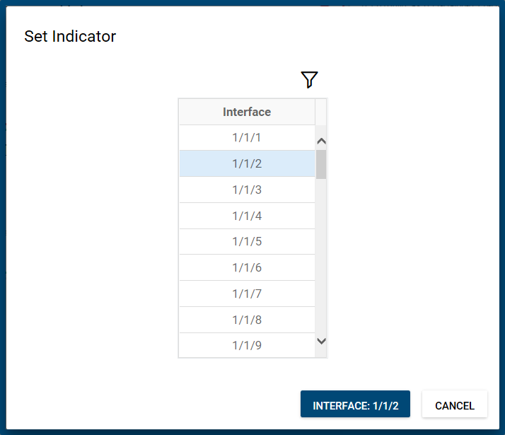 Set Indicator dialog with example content