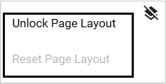 Unlock Page Layout menu