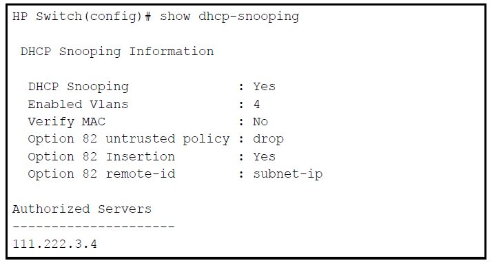 Authorized servers for DHCP snooping