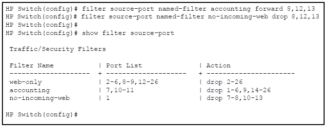 Showing Network Traffic Management with Source Port Filters