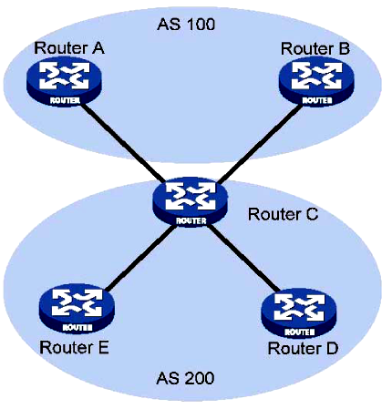 Network diagram for BGP load sharing