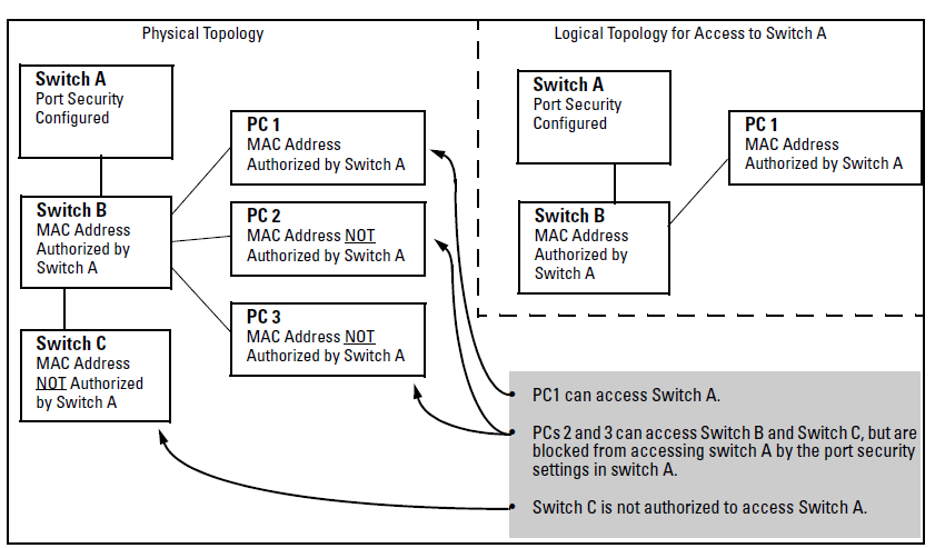 How port security controls access