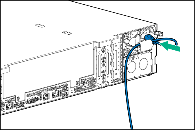 Conexión del cable de alimentación al módulo de entrada de alimentación de CA