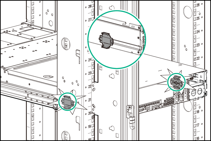 Chassis retention brackets location